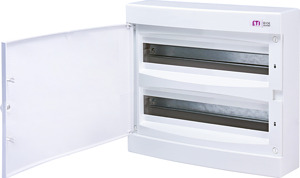 OBUDOWA NATYNKOWA 2X18 MODUŁÓW DRZWI BIAŁE ECT 2X18PO-S  - 001101086 - ETI