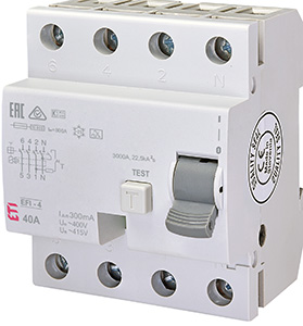 WYŁĄCZNIK RÓŻNICOWY 40A/30MA EFI-4  - 002064543 - ETI