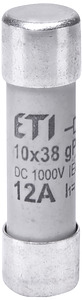 WKŁADKA BEZPIECZNIKOWA 12A CYLINDRYCZNA PV CH10X3812A  - 002625106 - ETI
