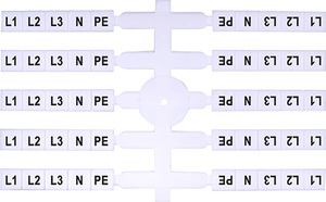 OZNACZNIK ELASTYCZNY L1,L2,L3,N,PE (EO3)(40 X 5SZT.) - 003901816 - ETI