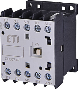 STYCZNIK SILNIKOWY MINIATUROWY CEC07.4P 230V-50/60HZ  - 004641200 - ETI