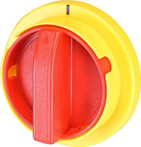 POKRĘTŁO DRZWIOWE BEZPIECZEŃSTWA (ŻÓŁTO-CZERWONE) ROD LAS  - 004665002 - ETI