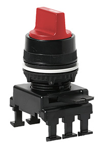 NAPĘD POKRĘTNY PIÓRKIEM DWUPOŁOŻENIOWY, Z POWROTEM 0-1, 30&deg; CZERWONY HI65C1  - 004770084 - ETI