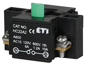 ŁĄCZNIK NO DO KASET ZIELONY HC22A2  - 004770381 - ETI