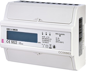 WSKAŹNIK ZUŻYCIA ENERGII 3-FAZOWY Z MODBUS DEC-3MOD  - 004804054 - ETI