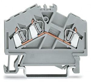 ZŁĄCZKA 3-PRZEWODOWA 2,5 MM2 SZARA. - 280-641 - WAGO