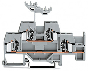 ZŁĄCZKA DWUPIĘTROWA L/L 4 MM2 SZARA. - 281-620 - WAGO