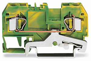 ZŁĄCZKA PE 2-PRZEWODOWA 4 MM2 ŻÓŁTO-ZIELONA. - 281-907 - WAGO