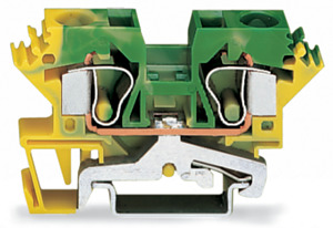 ZŁĄCZKA PE 2-PRZEWODOWA 10 MM2 ŻÓŁTO-ZIELONA. - 284-607 - WAGO