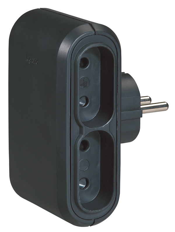 ROZGAŁĘŹNIK 4X GNIAZDO POJEDYNCZE - 6 A - CZARNY - 50651 - LEGRAND