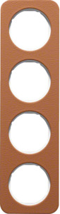 RAMKA POCZWÓRNA SKÓRA/BIAŁY R.1 - 10142369 - HAGER - BERKER