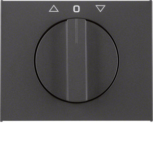 ELEMENT CENTRALNY Z POKRĘTŁEM DO ŁĄCZNIKA ŻALUZJOWEGO OBROTOWEGO ANTRACYT MAT LAKIEROWANY K.1 - 10777106 - HAGER - BERKER