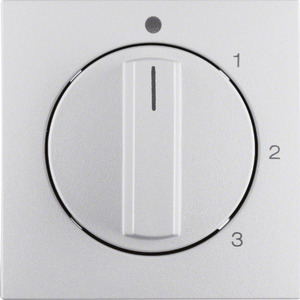 ELEMENT CENTRALNY Z POKRĘTŁEM DO ŁĄCZNIKA 3-POZYCYJNEGO Z "0" ALU B.KWADRAT/B.7  - 10961404 - HAGER - BERKER