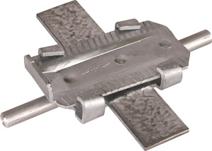ZACISK KLINOWY DO DRUTU I PŁASK. 10/30X3,5-40X4 MM, Z RASTREM ST/TZN. - 308001 - DEHN