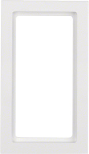 RAMKA Z DUŻYM WYCIĘCIEM BIAŁY AKSAMIT Q.3  - 13096099 - HAGER - BERKER