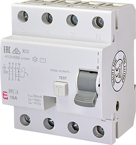 WYŁĄCZNIK RÓŻNICOWOPRĄDOWY 40A/30MA TYP A UT EFI-4  - 854043413 - ETI