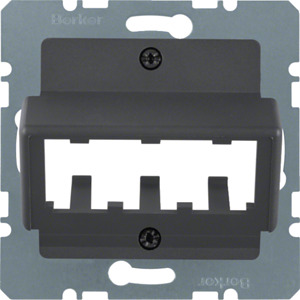 PŁYTKA CENTRALNA DO 3 MINI-COM MODULE ANTRACYT B.3/B.7 - 14271606 - HAGER - BERKER
