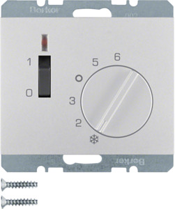 REGULATOR TEMPERATURY POMIESZCZENIA 24V ZE STYKIEM ROZWIERNYM ALU K.5  - 20317103 - HAGER - BERKER