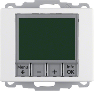 REGULATOR TEMPERATURY ZE STEROWANIEM CZASOWYM I ELEMENTEM CENTRALNYM BIAŁY ARSYS - 20440069 - HAGER - BERKER