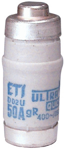 WKŁADKA BEZPIECZNIKOWA ULTRASZYBKA D02UQ 25A  - 004312002 - ETI