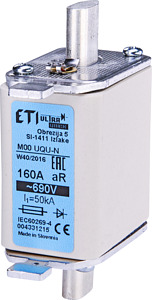 WKŁADKA BEZPIECZNIKOWA 40A ULTRASZYBKA M00UQ U-N/40A690V  - 004331208 - ETI