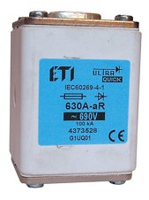 WKŁADKA BEZPIECZNIKOWA ULTRASZYBKA G1MUQ01/100A 690V  - 004373614 - ETI