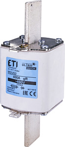 WKŁADKA BEZPIECZNIKOWA 125A ULTRASZYBKA M2UQ2/125A690V  - 004724215 - ETI