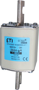 WKŁADKA BEZPIECZNIKOWA 125A ULTRASZYBKA S1UQ2/110/125A690V  - 004723115 - ETI