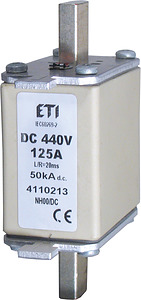 WKŁADKA BEZPIECZNIKOWA 63A WT/NH 00 DC - 440V - 004110210 - ETI