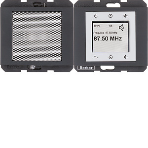 RADIO TOUCH KOMPLET ANTRACYT MAT K.1 - 28807006 - HAGER - BERKER
