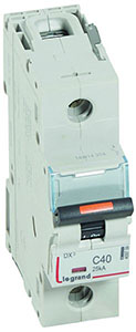 WYŁĄCZNIK NADPRĄDOWY C 40A 1-POLOWY 25KA DX3 S321 - 409759 - LEGRAND
