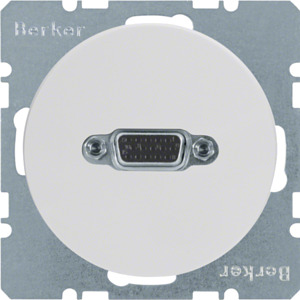GNIAZDO VGA BIAŁY POŁYSK R.1/R.3 - 3315402089 - HAGER - BERKER