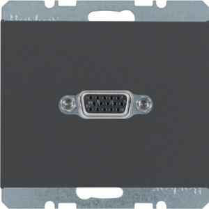 GNIAZDO VGA ANTRACYT MAT K.1 - 3315407006 - HAGER - BERKER