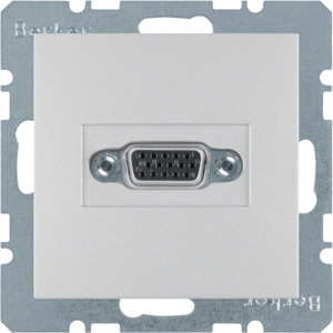 GNIAZDO VGA Z ZACISKAMI ŚRUBOWYMI ALU MAT B.KWADRAT/B.7  - 3315411404 - HAGER - BERKER