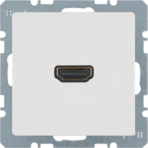 GNIAZDO HDMI BIAŁY AKSAMIT Q.1 - 3315426089 - HAGER - BERKER