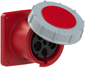 GNIAZDO 125A 3P+Z+N 400V TABLICOWE PROSTE IP67 120X120MM - 345-6 - PCE