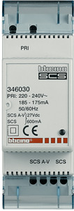 ZASILACZ SYSTEMU WIDEODOMOFONOWEGO Z ADAPTEREM WIDEO - 0,6 A - 346030 - LEGRAND