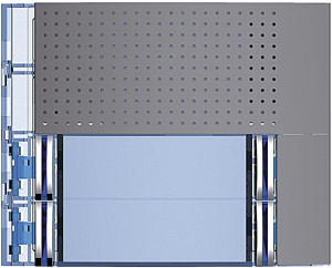 PLAKIETKA MODUŁU FONICZNEGO PODSTAWOWEGO - 2X2 PRZYCISKI - STALOWOSZARA SFERA - 351083 - LEGRAND