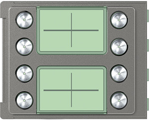 PLAKIETKA MODUŁU Z 2X4 PRZYCISKAMI - 2X4 PRZYCISKI - SOLID SFERA - 352185 - LEGRAND