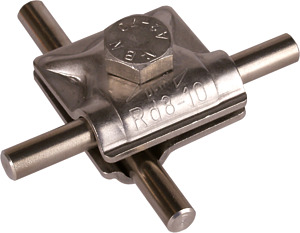 Zacisk uniwersalny MV do drutu 8-10 mm, stal nierdzewna NIRO - 390059 - DEHN
