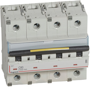 WYŁĄCZNIK NADPRĄDOWY C 80A 4-POLOWY SERII DX3 S 314  - 409362 - LEGRAND