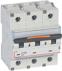 WYŁĄCZNIK NADPRĄDOWY C 125A 3-POLOWY 25KA DX3 S323 - 409790 - LEGRAND