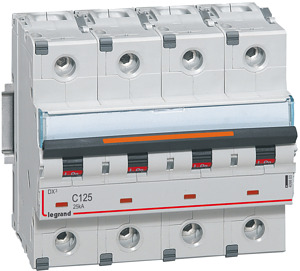 WYŁĄCZNIK NADPRĄDOWY C 125A 4-POLOWY 25KA DX3 S324 - 409803 - LEGRAND