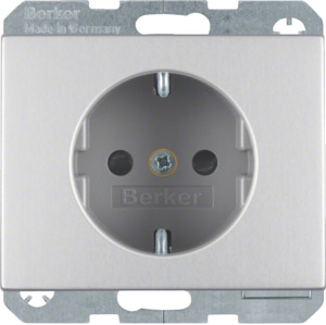 GNIAZDO SCHUKO SAMOZACISKI ALU K.5  - 47357003 - HAGER - BERKER