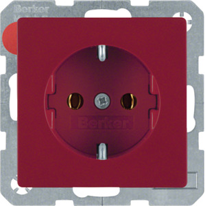 GNIAZDO SCHUKO CZERWONY AKSAMIT Q.1 - 47436012 - HAGER - BERKER