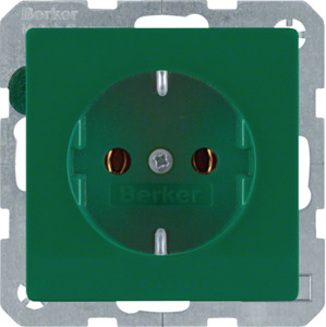 GNIAZDO SCHUKO ZIELONY AKSAMIT Q.1 - 47436013 - HAGER - BERKER