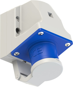 WTYCZKA 16A 230V 2P+Z ODBIORNIKOWA Z KLAPKĄ IP44 - 513-6d - PCE