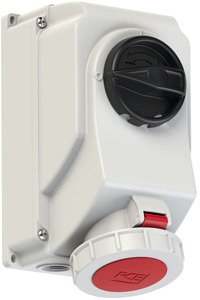 GNIAZDO 32A 380V 3P+Z+N IP67 WYŁĄCZNIKIEM 0-1 - DUŻE BLOKADA MECHANICZNA - 75252-6 - PCE
