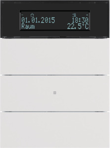PRZYCISK POTRÓJNY Z REGULATOREM TEMPERATURY I WYŚWIETLACZEM BIAŁY B.IQ - 75663599 - HAGER - BERKER