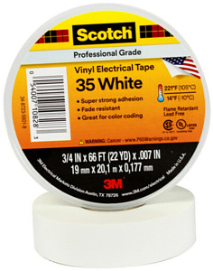 TASMAELEKTROIZOLACYJNA PCW BIAŁA 19X20 SCOTCH 35  - 80611211550 - 3M POLAND